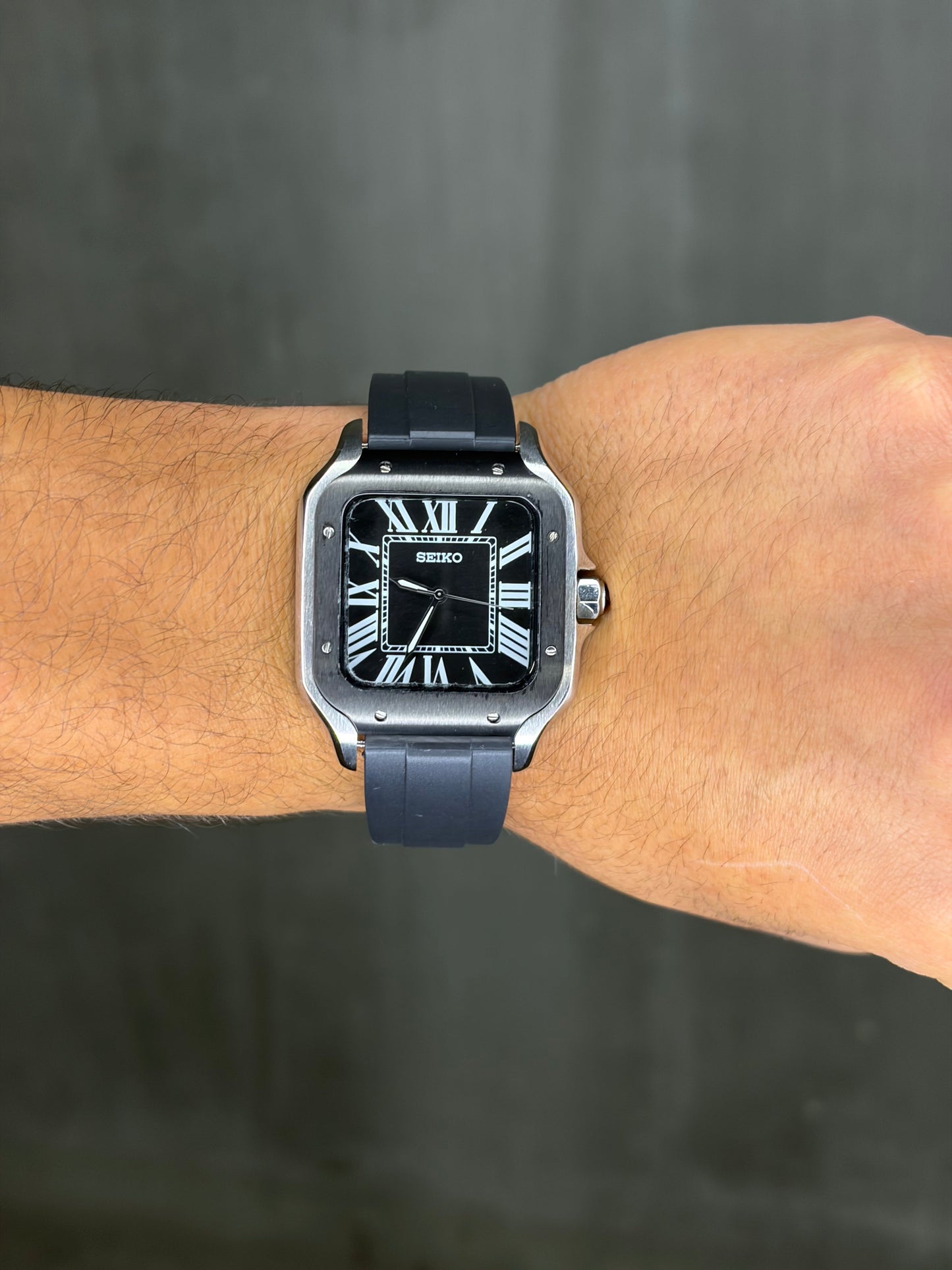 Black Santos & Rubber Bracelet - Seiko Mod