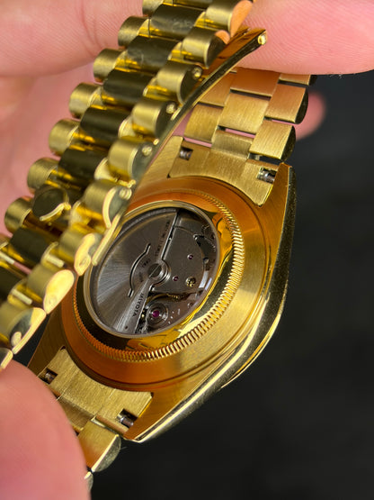 Gold & Black baguette dial DayDate - Seiko Mod