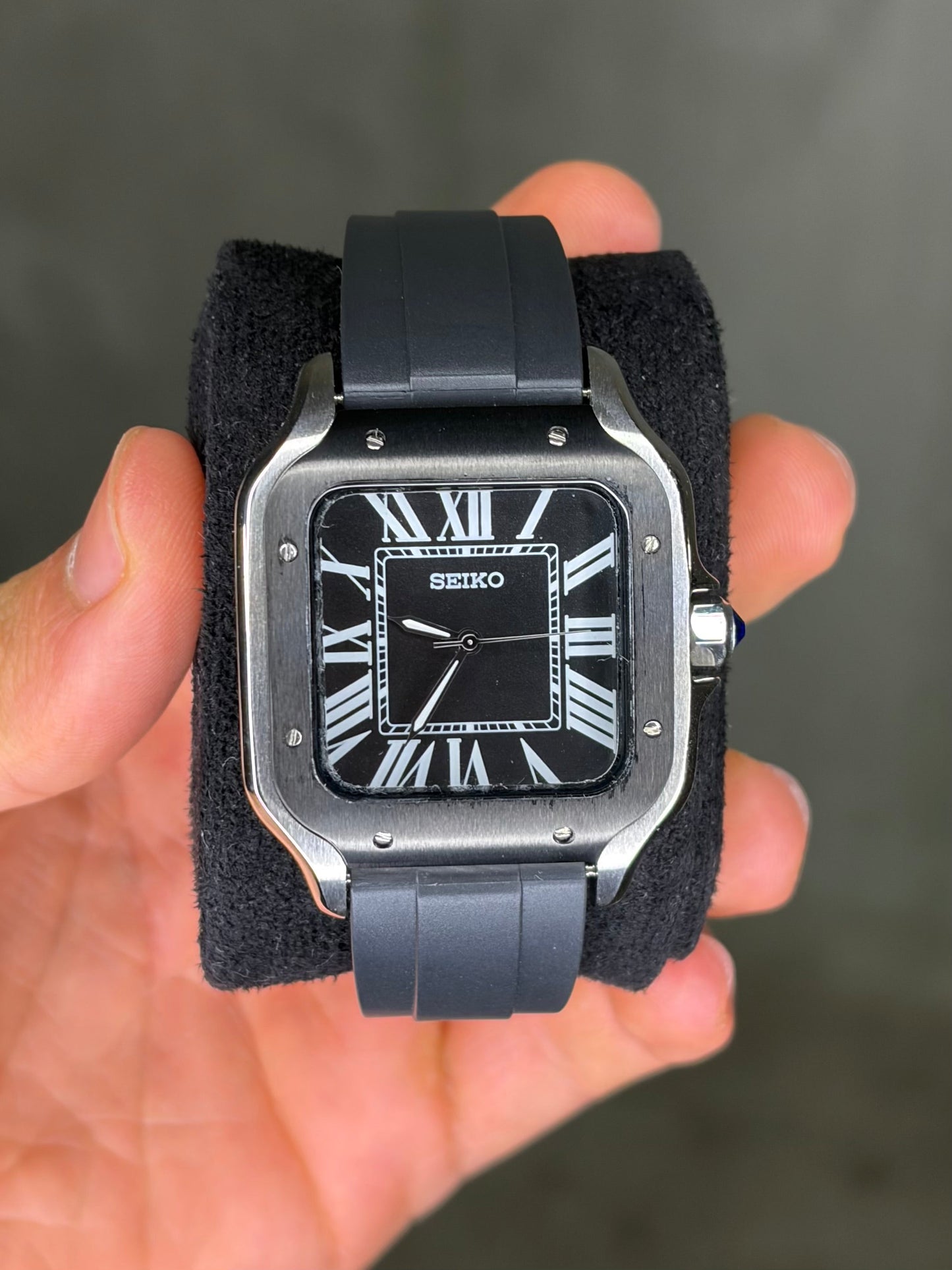 Black Santos & Rubber Bracelet - Seiko Mod