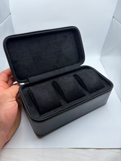 Étui en cuir pour 3 montres