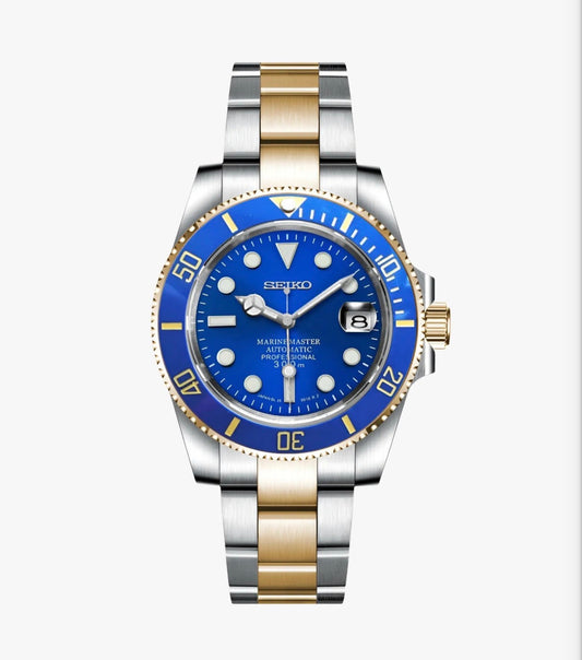 Submariner Two Tone Gold & Blue - Seiko Mod