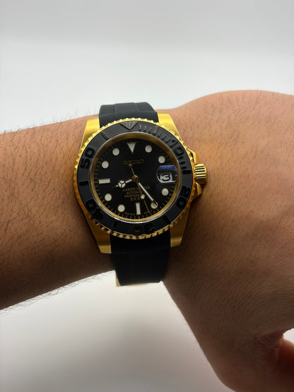 Yacht Master Yellow Gold Oysterflex - Seiko Mod