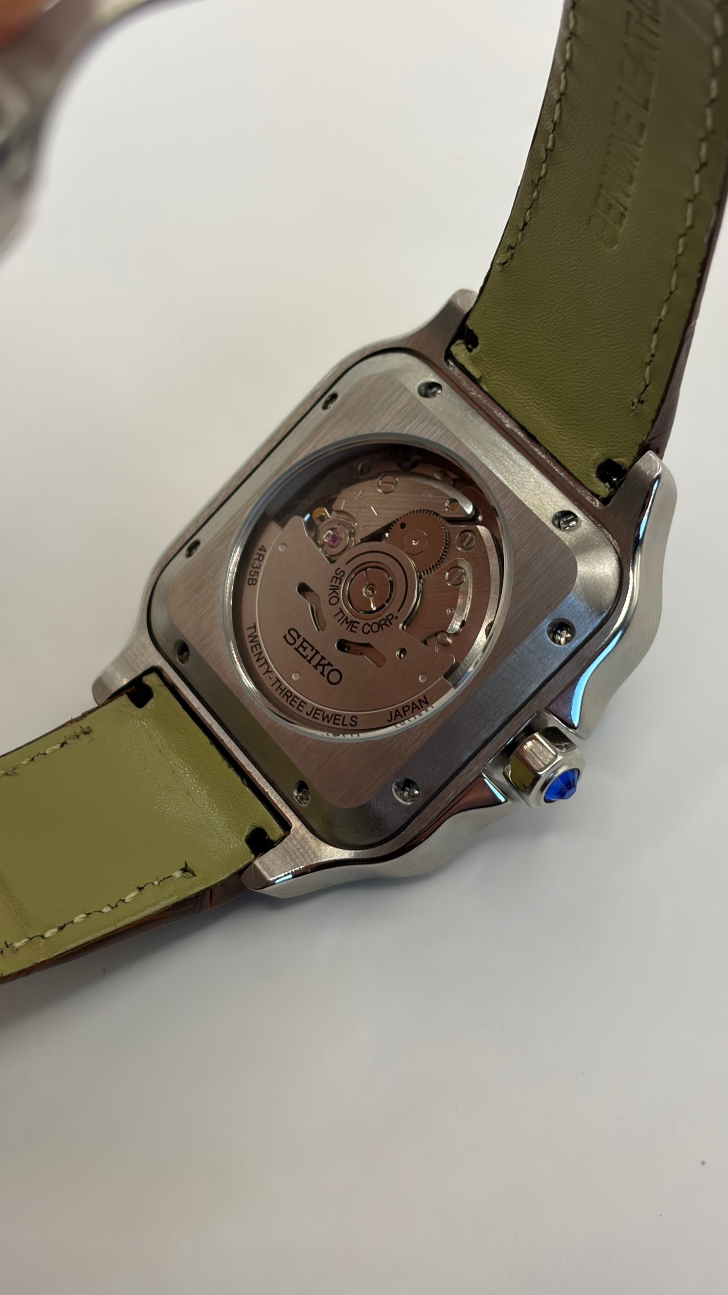 Santos Brown Leather - Seiko Mod