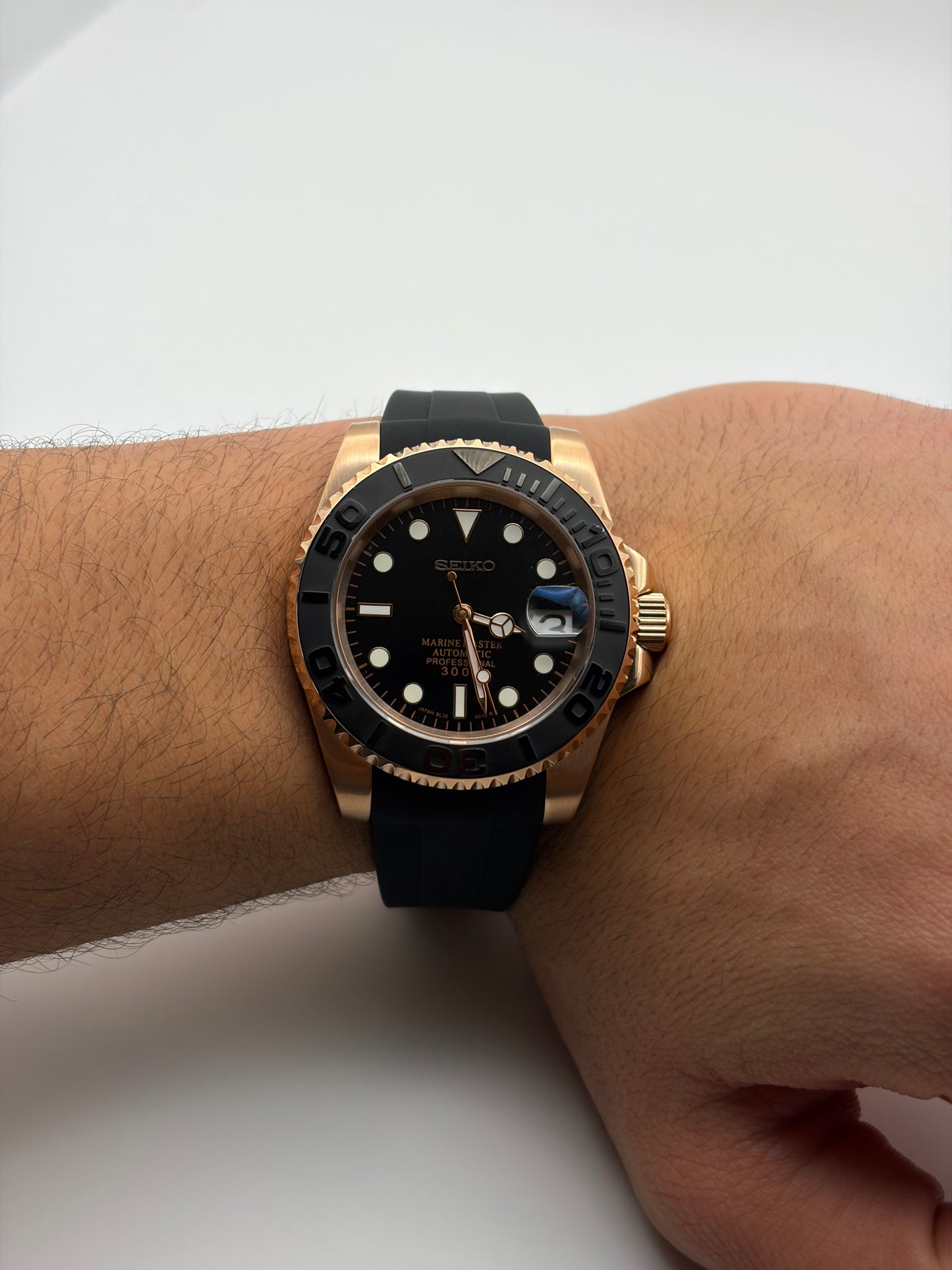 Yacht Master rose gold oysterflex - Seiko Mod
