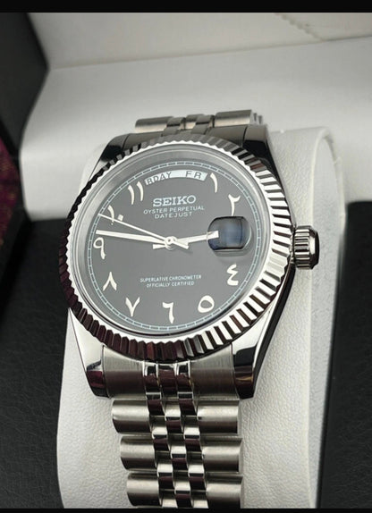 DayDate Black Arabic Dial - Seiko Mod