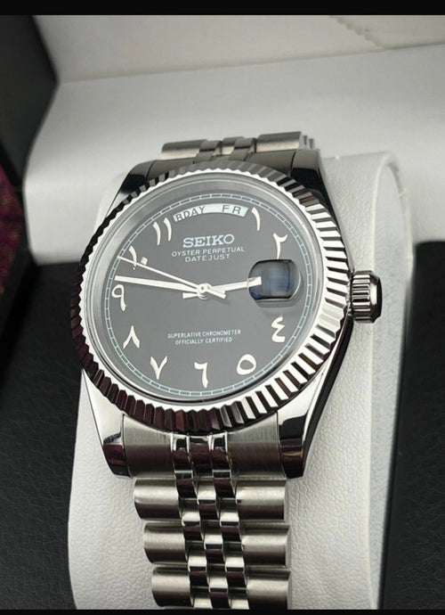 DayDate Black Arabic Dial - Seiko Mod
