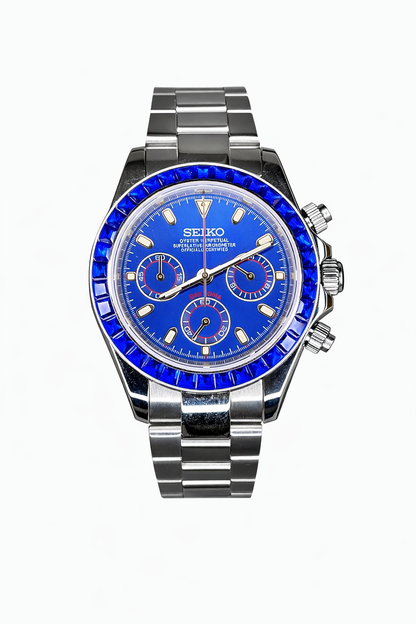 Daytona Sapphire Bezel Blue Dial - Seiko Mod