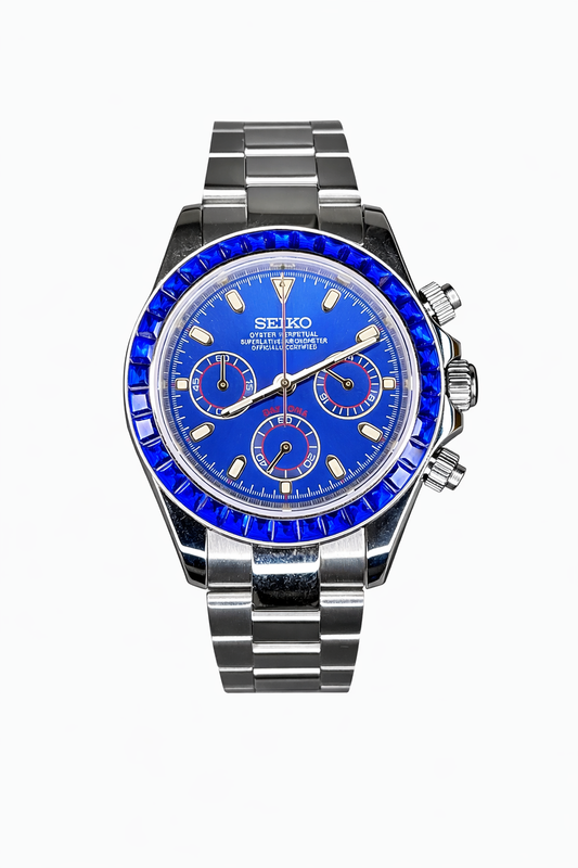 Daytona Sapphire Bezel Blue Dial - Seiko Mod