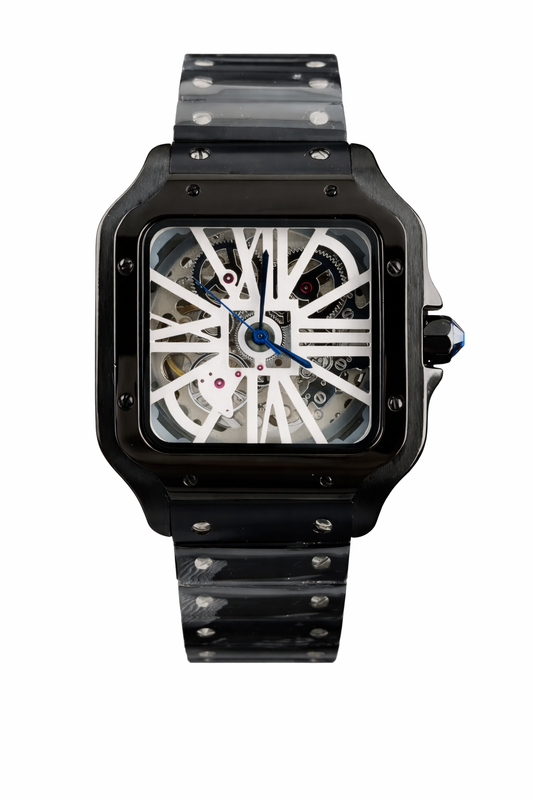 Santos Black White Skeleton - Seiko Mod