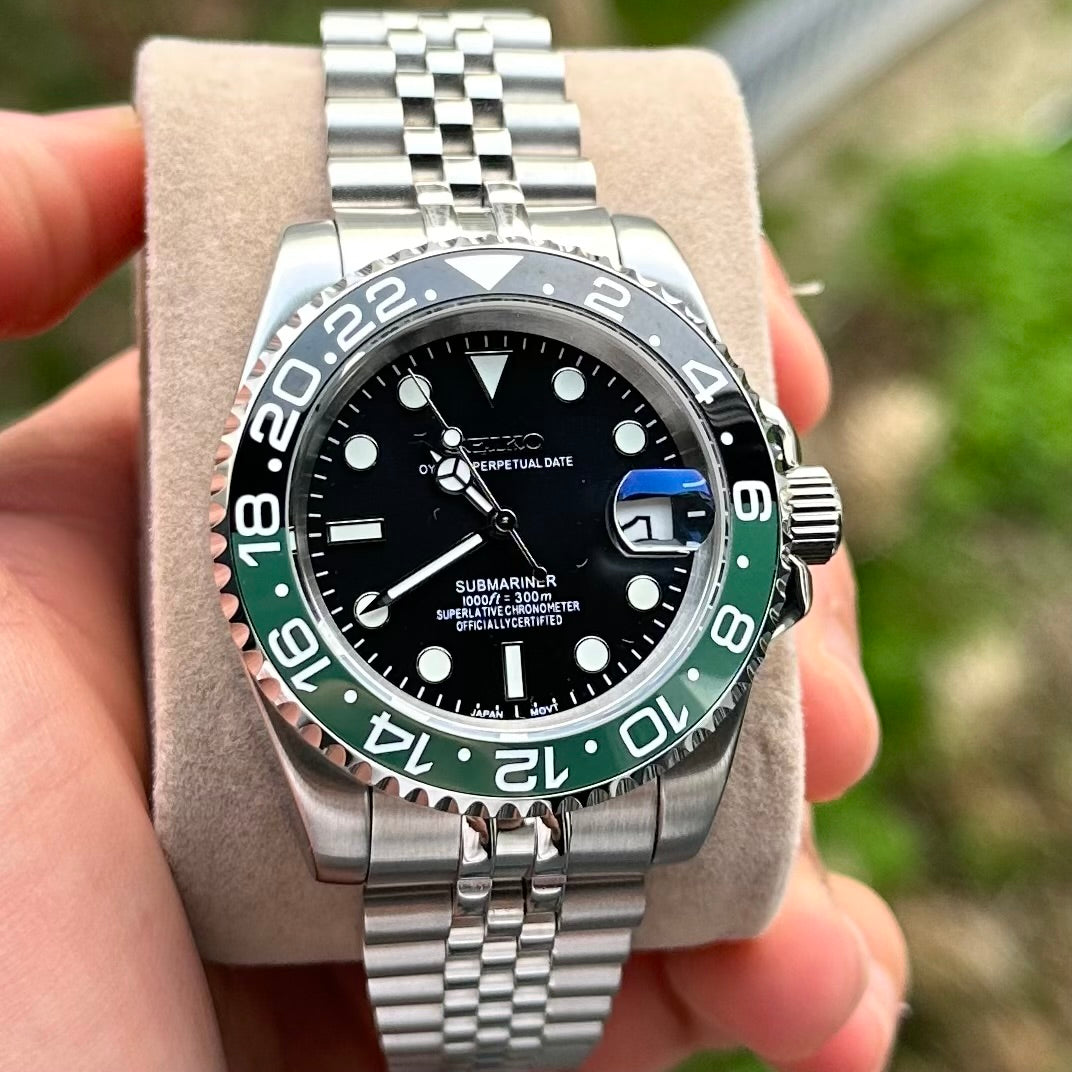 Starbucks Green and Black GMT Master II - Seiko Mod